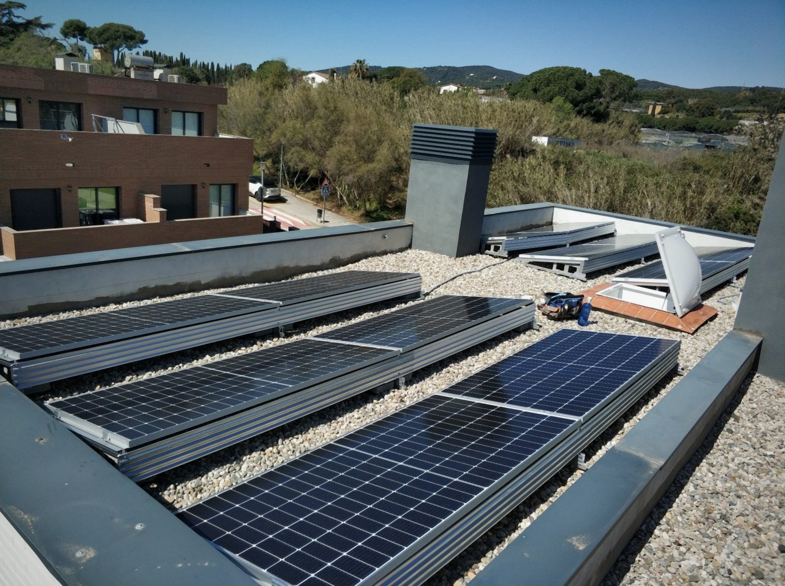 Instalación solar en proceso